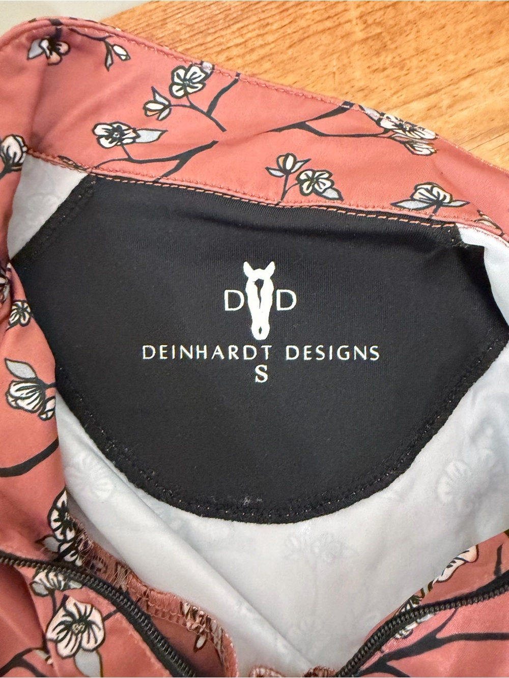 Deinhardt Designs Equestrian Riding Pink Floral Long Sleeve Sunshirt Women’s S - Picture 5 of 8